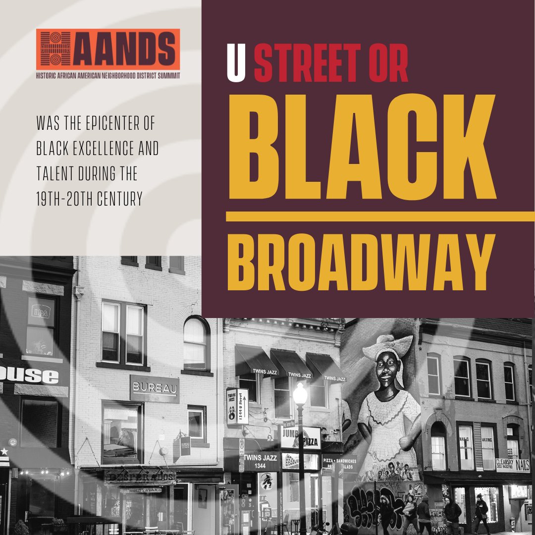 _haands's tweet photo. U Street, or “#Black Broadway” in Washington DC, was the epicenter of Black excellence and talent during the 19th-20th century.  Visit https://t.co/YnHv4x6xH1 to learn more.   

#historicblackdistricts #historicblackhoods #buildbackblack #preserve #blackhistory https://t.co/Yutjp1Iho4