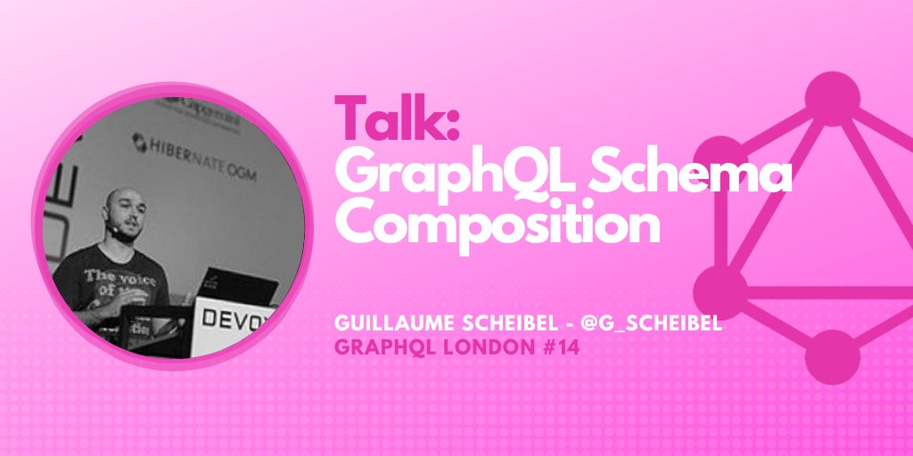 graphql_london's tweet photo. Yay! We are back! First talk *Schema composition* by @g_scheibel talking abt powerful yet simple strategies to combine existing APIs 🌈🦄

🇬🇧 GraphQL London #14
💂 https://t.co/FoPuCze4ti

Join the largest GraphQL community in the world today! 

#graphql #javascript ✨🚀 https://t.co/Kx8iIdIo7t
