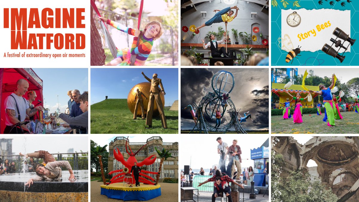ImagineWatford's tweet photo. Over the next couple of weeks we will be introducing you to this years #ImagineWatford acts. Don't forget to pick up you copy of this years festival guide or alternatively you can check out the full line up here 👉 https://t.co/Xqny3JYkXT

#OutdoorArts #Watford #TheCountdownIsOn https://t.co/0tUkHzLD7j