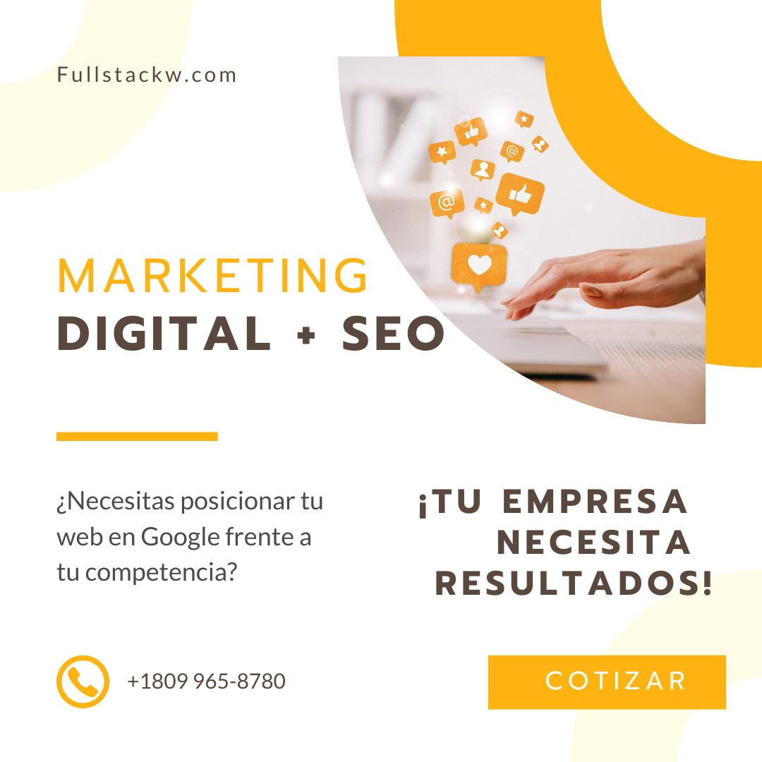 FullStackWeb2's tweet image. MARKETING DIGITAL + SEO

¿Necesitas posicionar tu web en Google frente a tu competencia?
¡Tu empresa necesita Resultados!
.
 #style #uxdesign #tecnologia #website #ux #web #ecommerce #cute #webdesigner #RD #webdesign #wordpress #design #like4like #facebook #htmlcss #css #digital