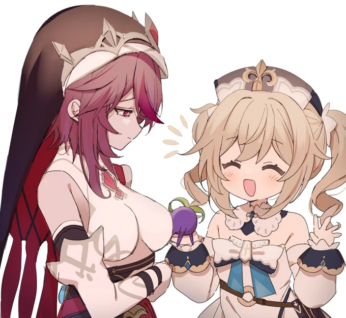 ロサリアにおみやげ!
#原神 #GenshinImpact #Barbara #Rosaria 