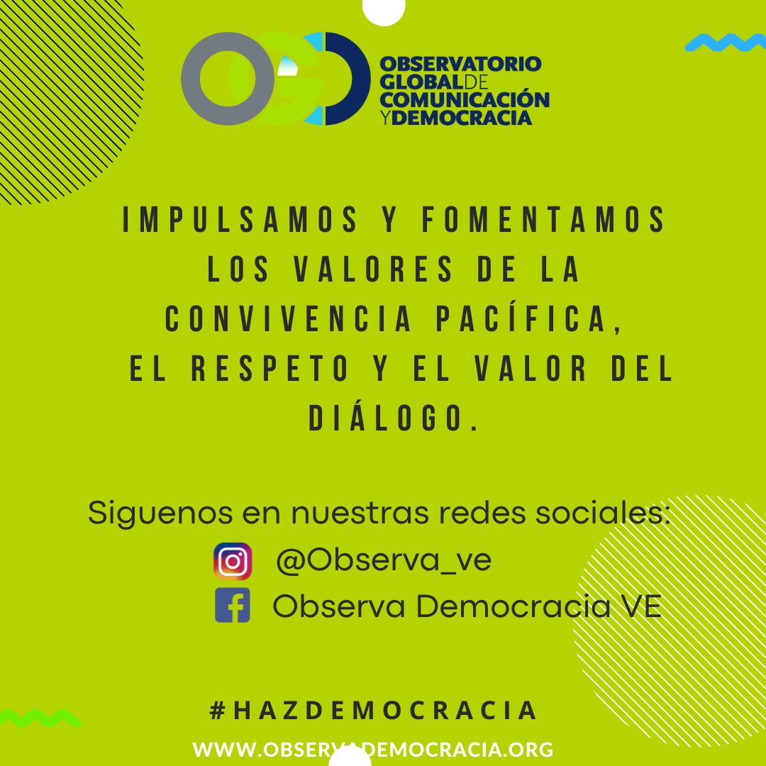 Observa_VE's tweet photo. Desde el OGCD promovemos narrativas que fomentan el respeto y la convivencia democrática en Venezuela a través de formatos novedosos. 
📌Siguenos y conoce más de nuestra organización. 
#SomosOGCD https://t.co/qywa4gWSk1