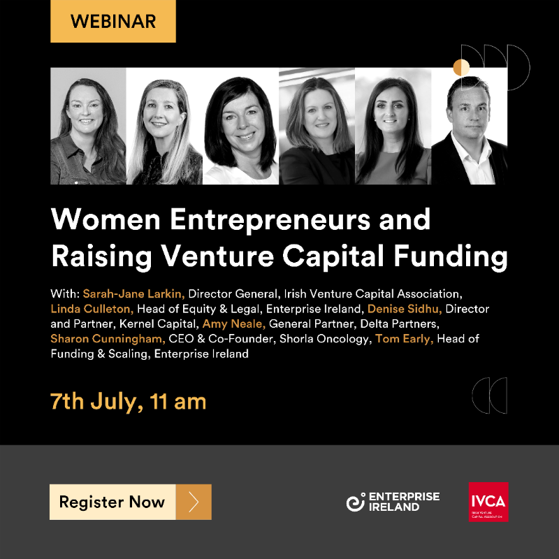 Entirl's tweet photo. Join our webinar on 7th July at 11am to learn from women funders and founders about how to successfully raise venture capital funding for your company.
