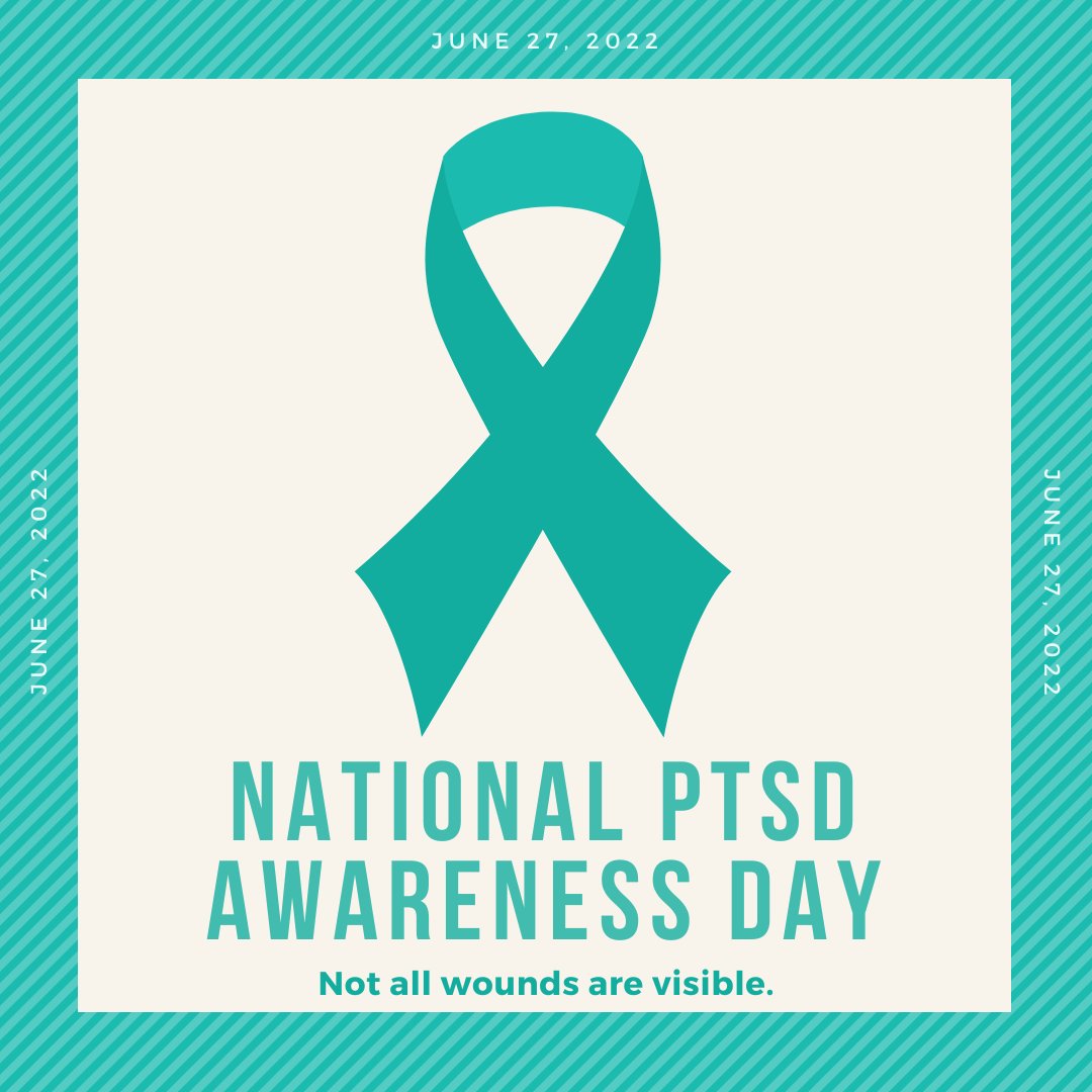 CTF_ACSI's tweet photo. It's National PTSD Awareness Day! Join your community helping raise awareness about the many different PTSD treatment options that can help anyone have a better quality of life.
#nationalpstdawarenessday #pstd #posttraumaticstressdisorder #pstdawareness https://t.co/zwbjqwwDmF