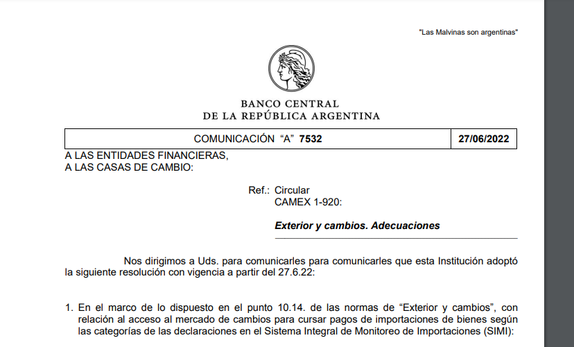 tributumcomar's tweet photo. #ComercioExterior #MonedaExtranjera #importadores #PagosServiciosExterior #SIMPES #Titulos #Exportadores prefinanciación #restricciones
🔗https://t.co/h5CBg7g9zq https://t.co/QQ6jSPdS9o