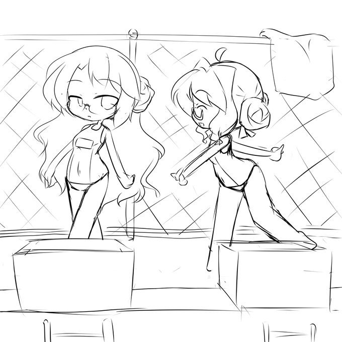 背景描いてキャラを配置する練習。
ラングレー先生とローリー先生がプールサイドでキャッキャウフフする世界に転生したい。 