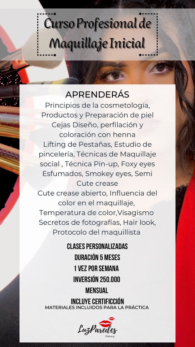 Luzparedesmake's tweet photo. ES OFICIAL 💥💥 Arrancamos el Curso Profesional de Maquillaje Inicial en el que aprenderás muchas técnicas. Si queres ser parte de este mundo esta es tu oportunidad 
Las clases son personalizadas 
Inscripciones abiertas 0984306480📲
Fdo de la Mora 📍🇵🇾 https://t.co/yhbrEQ1ZEK