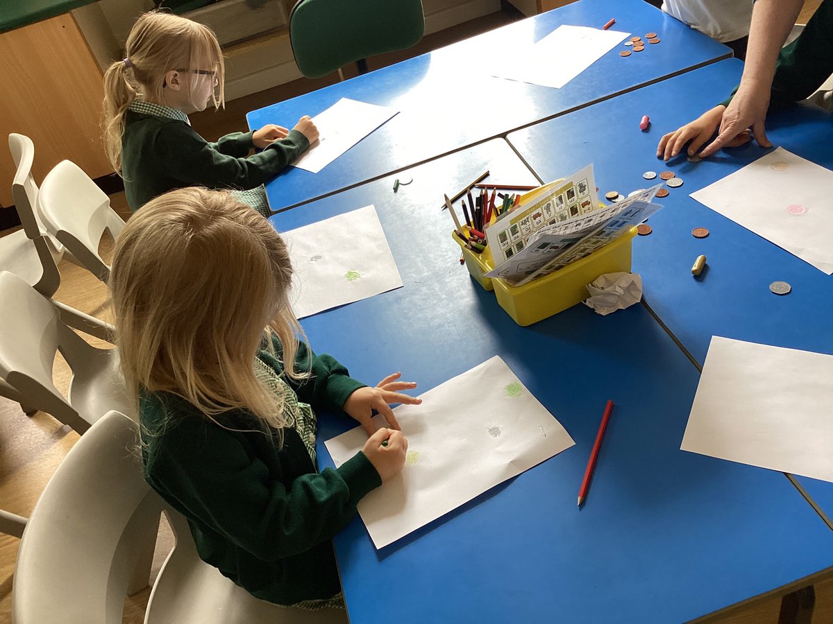 As mathematicians, we have been exploring and recognising different coins. #year1 #money #maths