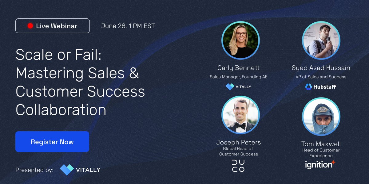 vitally_io's tweet photo. TOMORROW 🚨 When it comes to Sales &amp; Customer Success—alignment is out, collaboration is in... Register Now: https://t.co/qC2aiYuLqG https://t.co/42TCnbKCD4