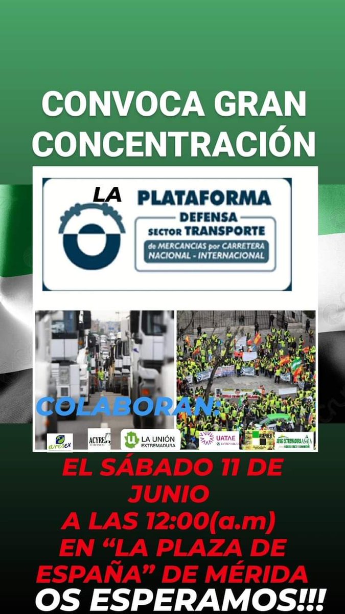 Castuo7's tweet photo. @JuanviPalleter Mira los de Extremadura vendiendo a los autónomos y agricultores.
Que machotes👌👌 https://t.co/0Ko4XdCrVM