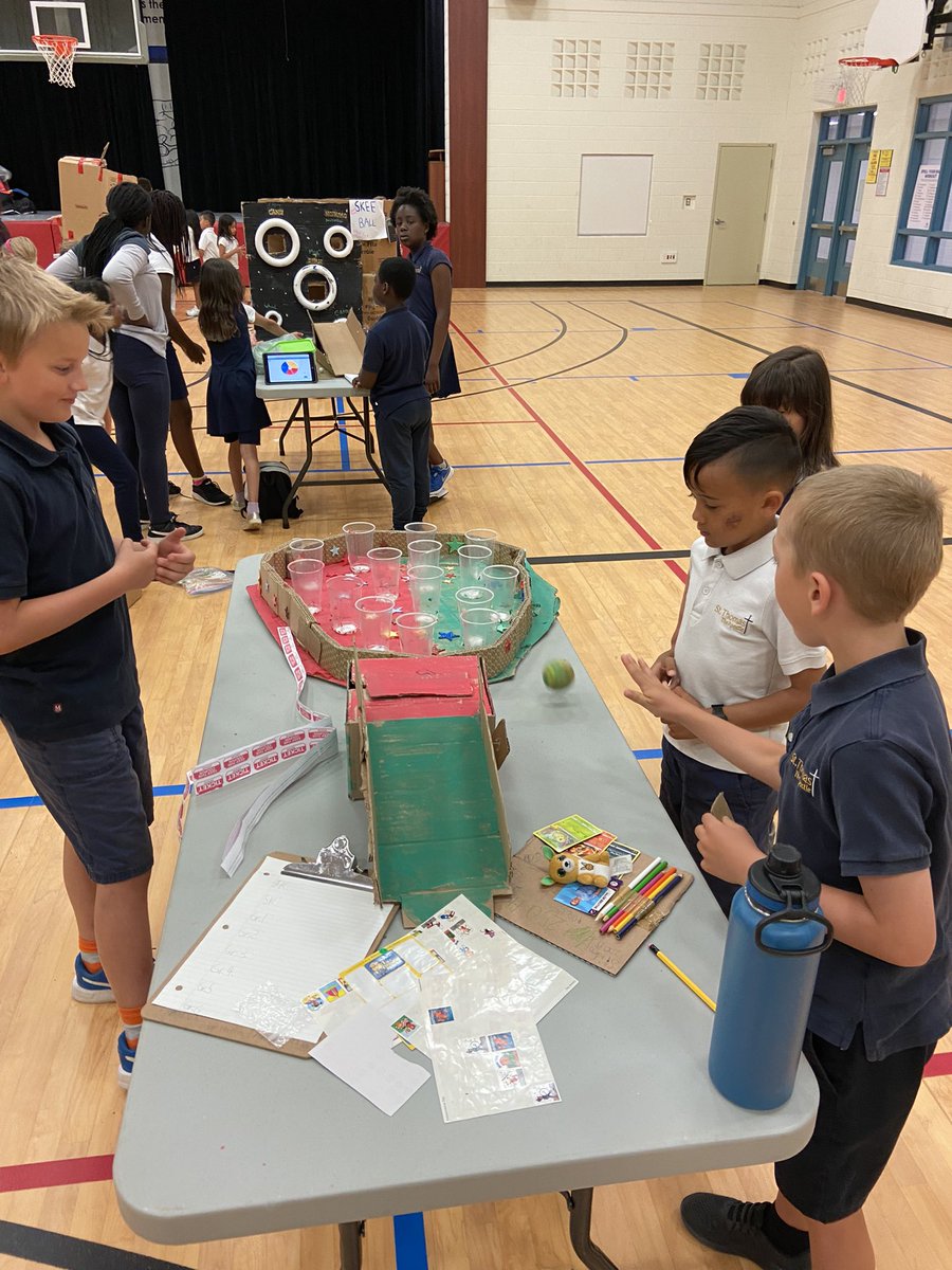 MrsRichardson99's tweet photo. #CardboardArcade is in full swing. Such creative ideas and so fun. @stthces #ImagineeringWeek https://t.co/db3IhovIW8