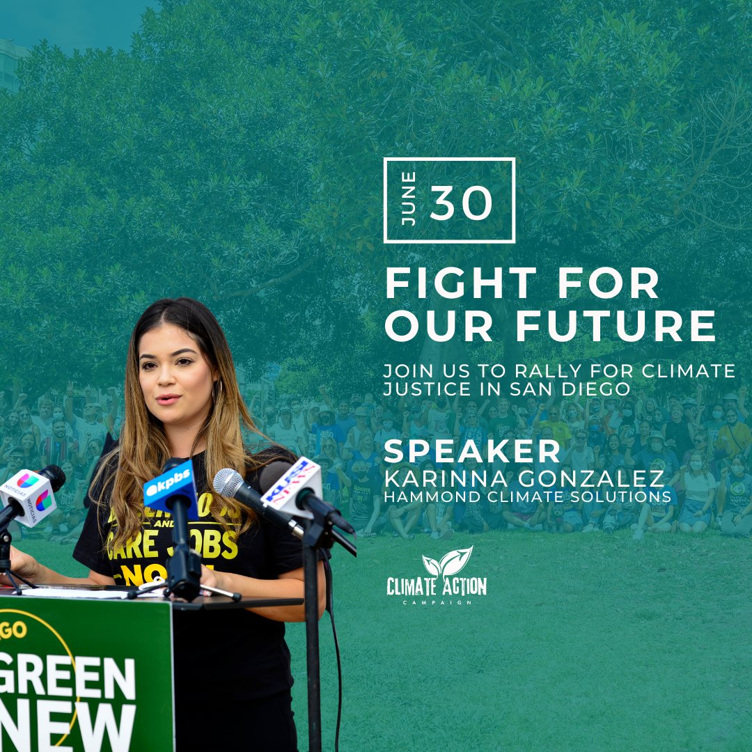Fight For Our Future: Rally For Climate Justice in San Diego is this Thurs, June 30 at 2:30 p.m. at the Civic Center Plaza, SD City Hall! Join us to rally for a strong Climate Action Plan for the City of SD, paired with an implementation &amp; funding plan! 
tinyurl.com/3k28r69b