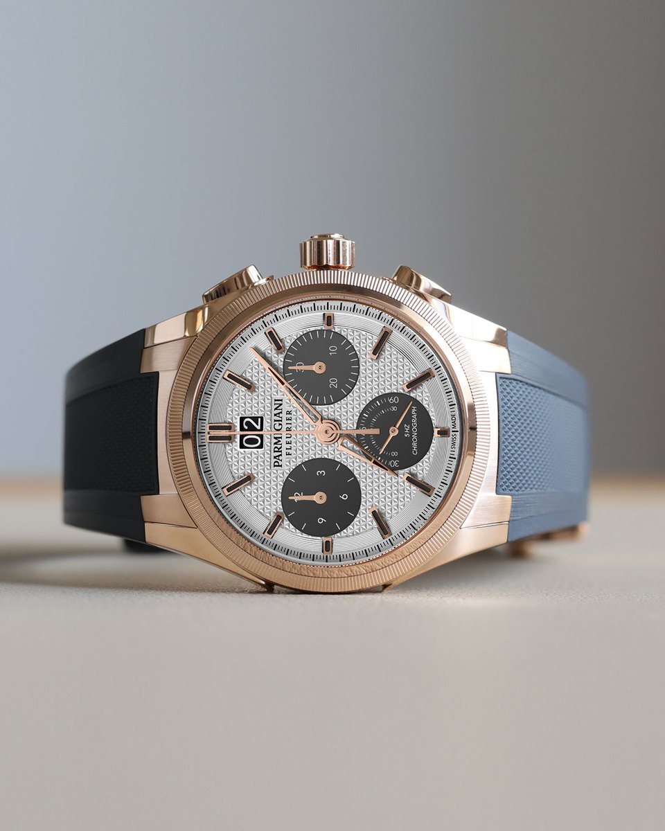 parmigianiwatch's tweet photo. The Tonda GT Chronograph is all about the power of subtle colours – Granata and Quantum Grey are our new fun colours for the summer.

#ParmigianiFleurier #TimeIsFlying #TondaGT https://t.co/SBTa99oCC7