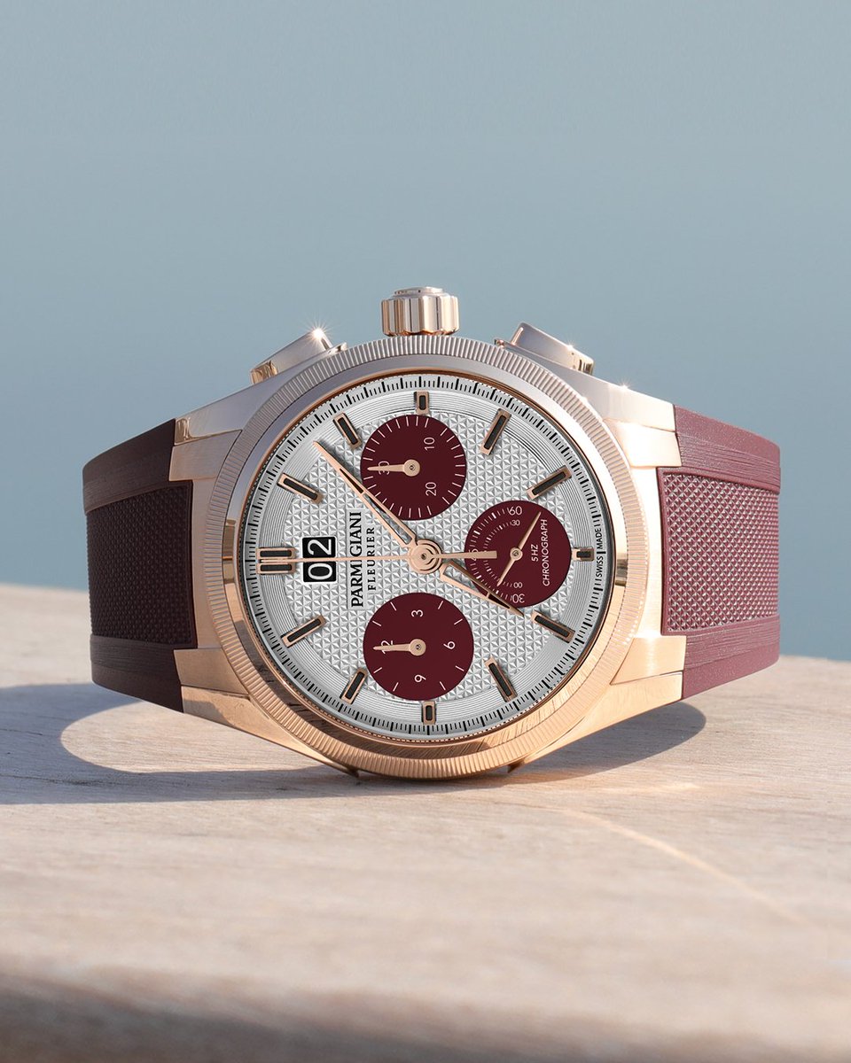 parmigianiwatch's tweet photo. The Tonda GT Chronograph is all about the power of subtle colours – Granata and Quantum Grey are our new fun colours for the summer.

#ParmigianiFleurier #TimeIsFlying #TondaGT https://t.co/SBTa99oCC7