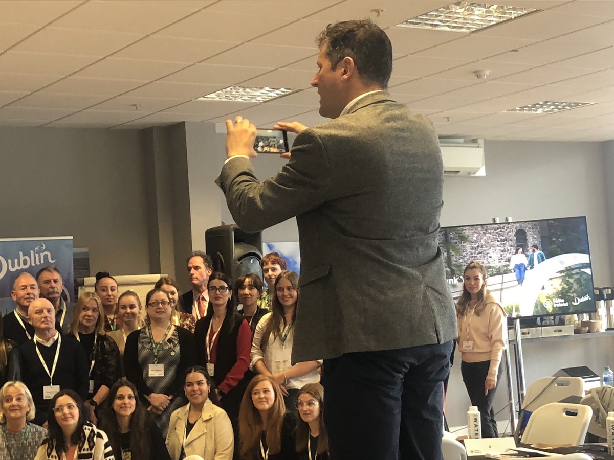 MariaTyn's tweet photo. ⁦@Failte_Ireland⁩ Dublin Experts workshop had a fantastic turn out this morning ⁦@EPICMuseumCHQ⁩ .  Thanks Eoin ⁦@PatLiddys⁩ Walking Tours who took some of us on a lovely Georgian Walking tour https://t.co/0YNo1or7l7