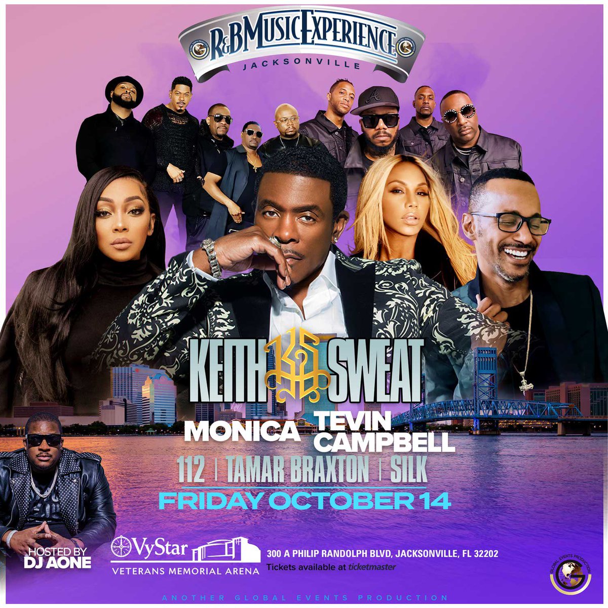 OGKeithSweat's tweet photo. 🔥🔥🔥#rnbmusicexperience 🔥🔥🔥Jacksonville and Miami get ready for a night of #rnbhits
Venue Presale Thursday 10AM
passcode MUSIC on sale Friday 10AM
#anotherglobaleventsproduction https://t.co/SQhppK9v99