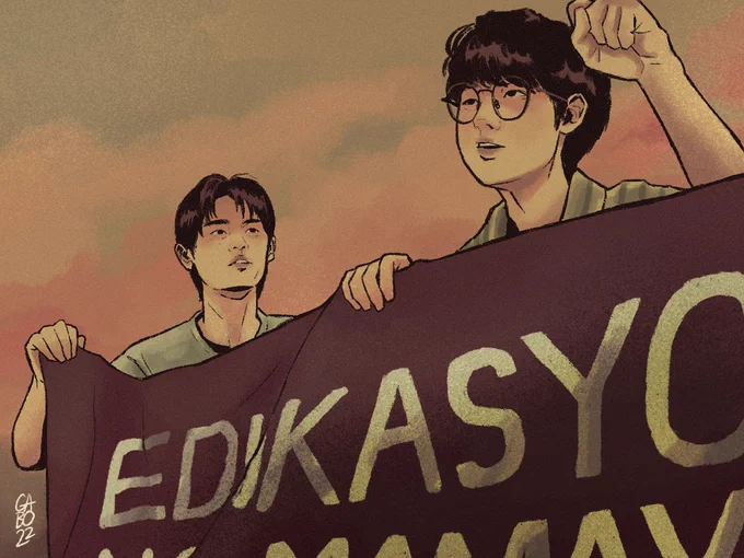 Hello #QueerArtistPH 🏳️‍🌈 !! I'm Gab and I like illustrating my favorite lines from songs I love and making it queer ✨

#Pride2022 