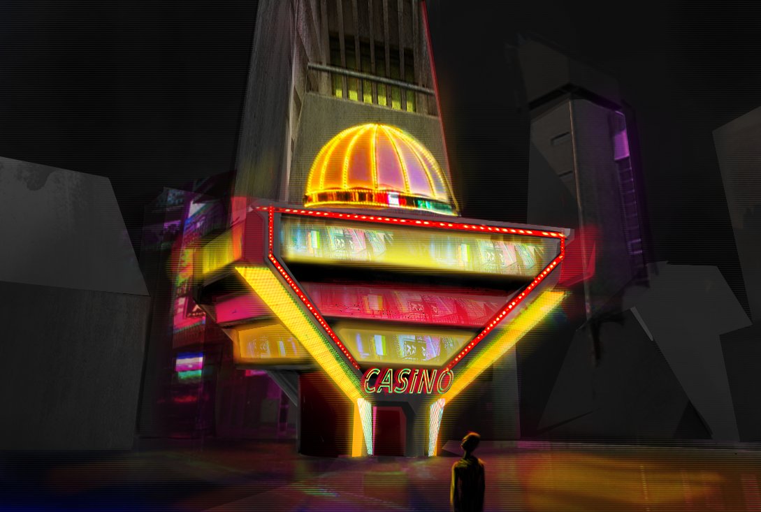 robjones93's tweet photo. Concept painting for a casino in a brutalism/ cyberpunk  design
Featured in the @alpha_batem metaverse
#conceptart #Metaverse #alphabatem #Brutalism #cyberpunk https://t.co/E7Q3FvqbWD