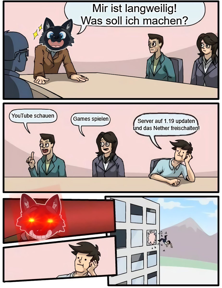 FoxcraftProject's tweet photo. Das war aber auch eine dämliche Idee! 😡

#Foxcraft #Minecraft #Meme #Spikehidden #Furry #bored https://t.co/wvqC1cMGsk