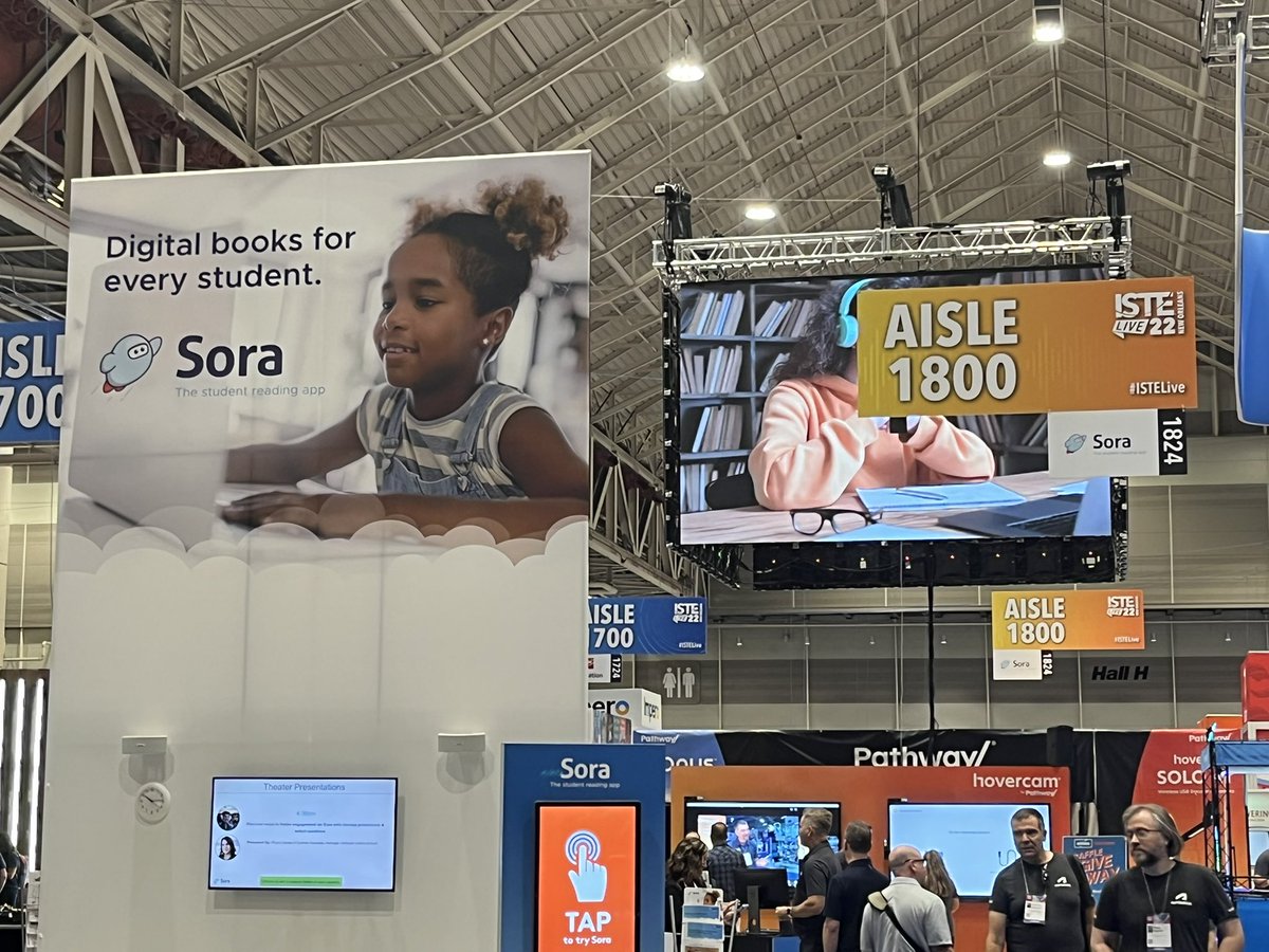 Ready to talk about digital reading for all students? Come visit <a href="/Sorareadingapp/">Sora, by OverDrive Education</a> at #ISTE2022 booth 1824
