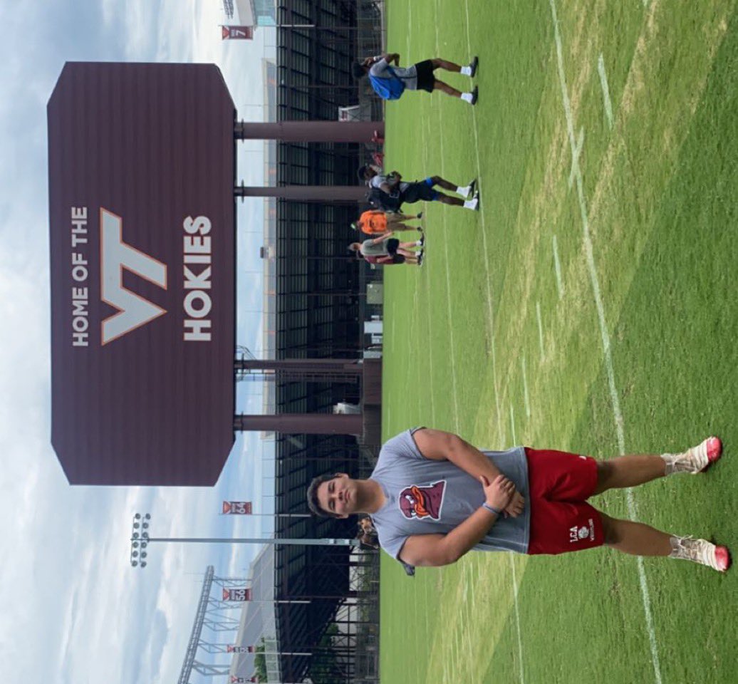 Joshuazarr's tweet photo. Thanks @HokiesFB for the amazing camp!! @CoachPryVT @CoachJoeRudolph @JebMoonQB @tyler_murray06 https://t.co/b5C0XZrGCL