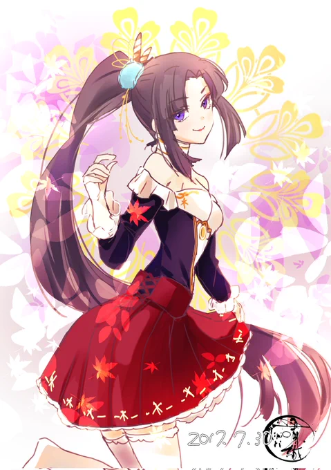 #100日チャレンジ #100枚チャレンジ #FGO  マシュ以外で待望の女の子!今でも立派に活躍しています。アイドル衣装のままになっていてすまぬ。  5.牛若丸 (ライダー)   ※日付は召喚日、衣装オリジナル