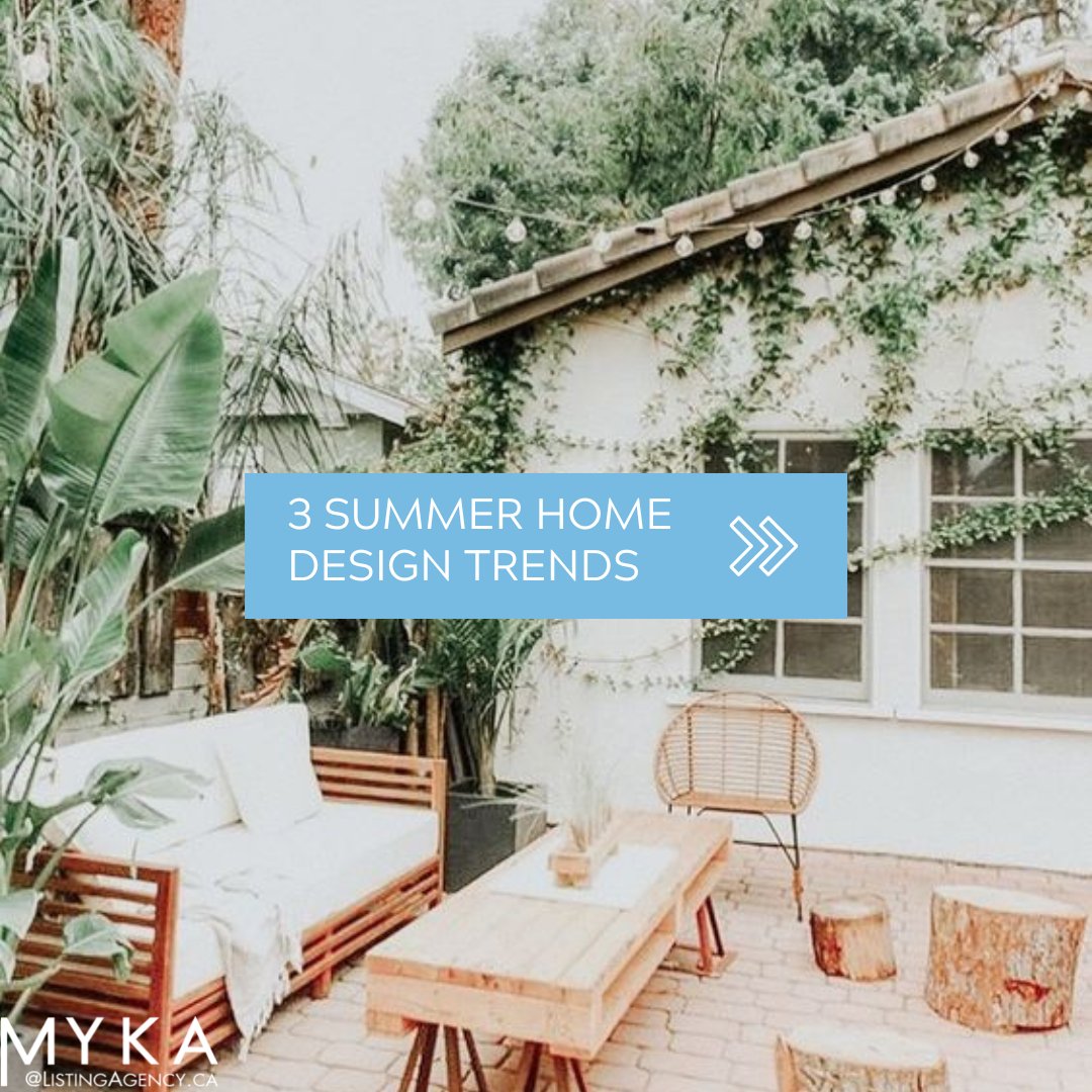 MykaRealEstate's tweet photo. What's in this summer?  

Check out the top home design trends you can expect to see this season. 

#mykawroblewski #listingagent #thelistingagency #oakvillerealestate #oakvillehomes #oakvillerealty #homestager #homestaging #burlingtonrealestate #burlingtonrealtor https://t.co/kHkZNwpuHN
