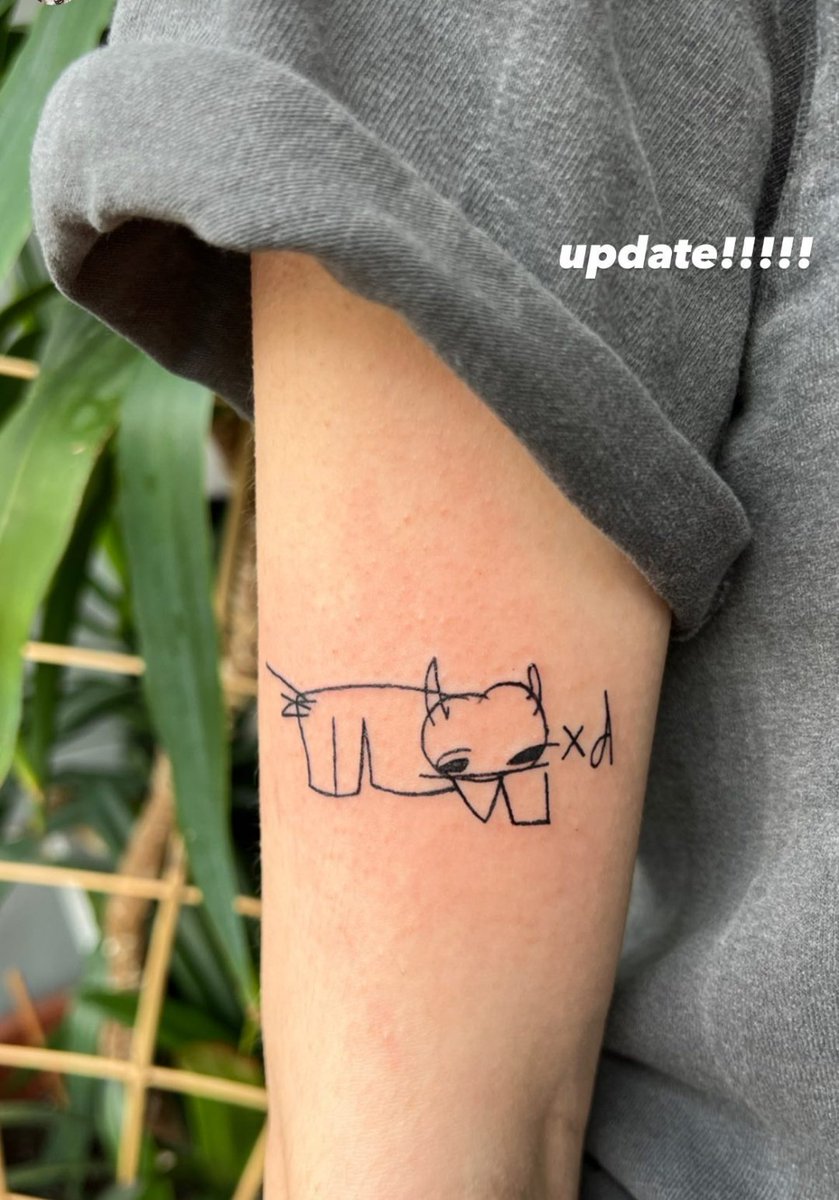 Remember this? Well, Hana just sent us a photo of his new tattoo. 🥰