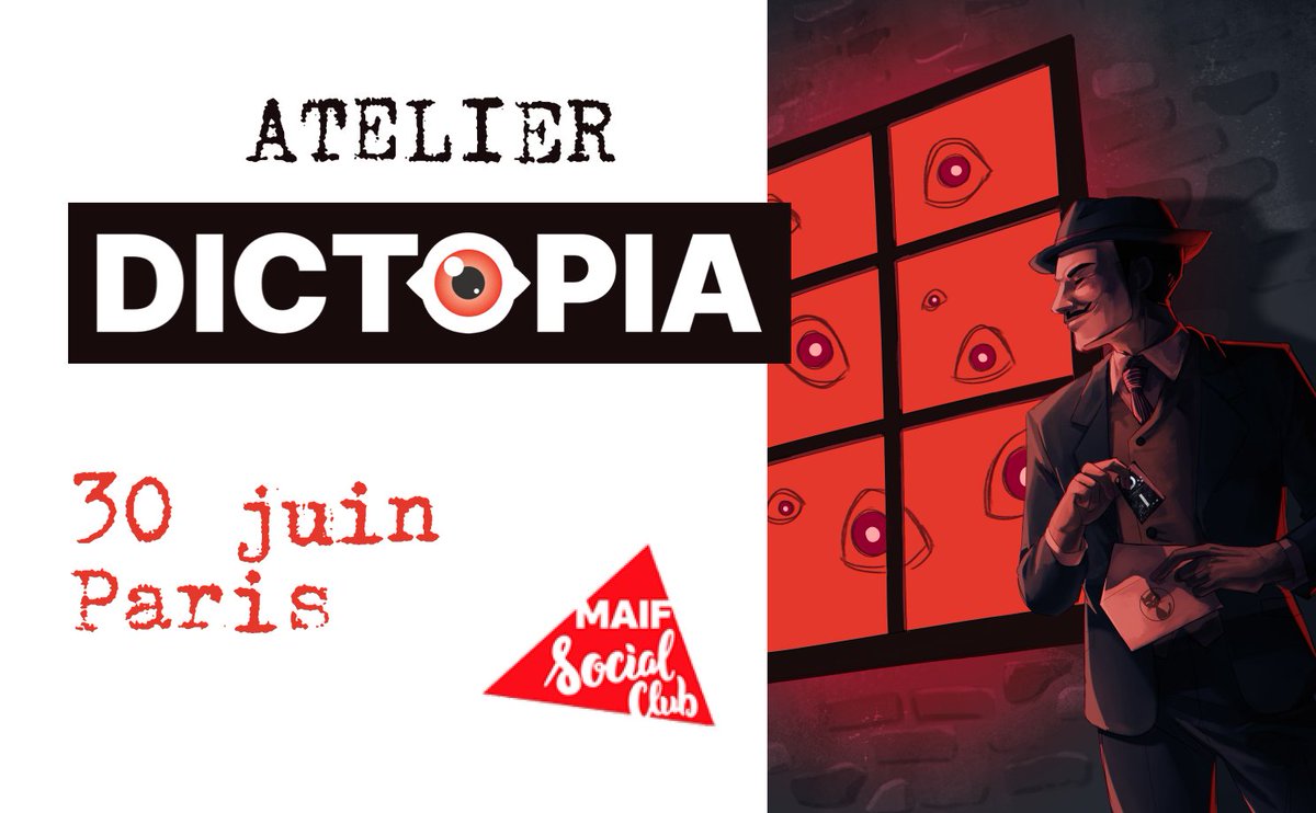 SubvertiGames's tweet photo. Camarades, la Résistance peut vous former pour apprendre à combattre Big Brother avec le jeu de société #Dictopia ! 👁️
Rendez-vous le 30 juin à partir de 18 h au @MSC_Officiel en présence de l'illustrateur Yoann Brogol.
#jeudesociété #langage #pouvoirdesmots https://t.co/7xGMjQ9cwS