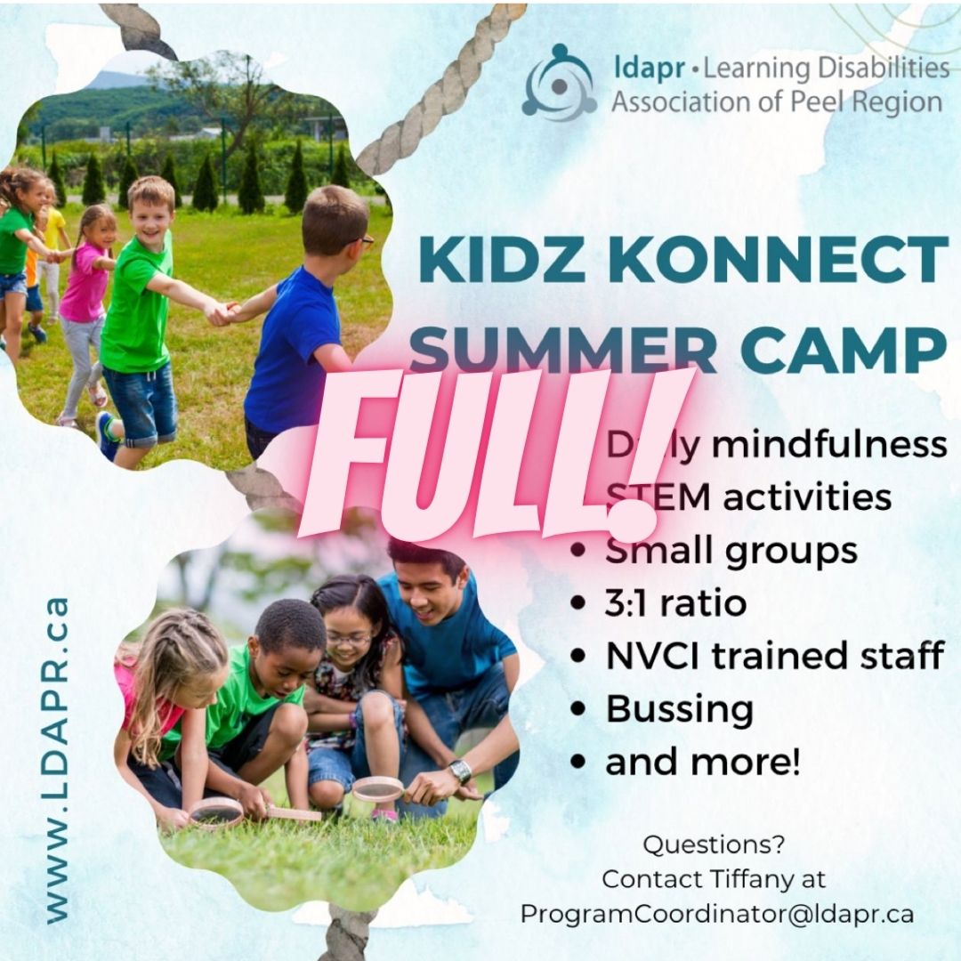 We are delighted to announce LDAPR's Summer Camp is full! While you may have missed our summer camp, feel free to get in touch to get on the waiting list for our upcoming fall offerings! #ldapr #lda #kidzkonnect #summerrocks #adhd #adhdkids #mississauga #brampton #caledon