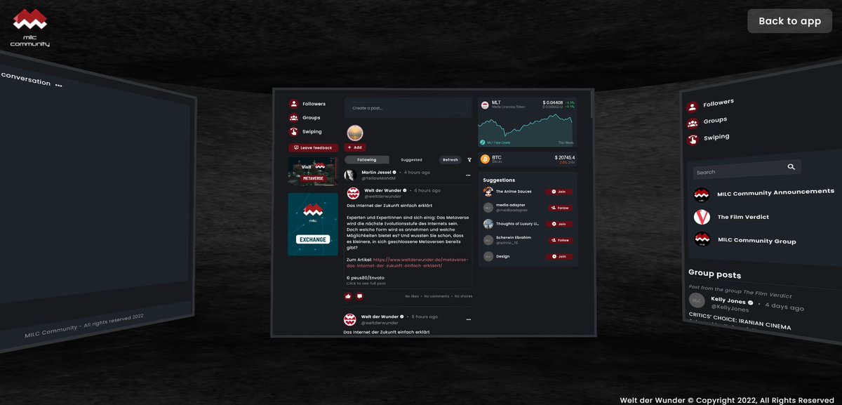 MILCplatform's tweet photo. "Majority Twitter users see #metaverse as a social revolution", says recent article by @Improbableio: https://t.co/yP622jrFVl

♦️MILC #Web3 Social Community Platform built on top of its metaverse, allows anyone to become a part of this new revolution: https://t.co/fbH2aEzG2m https://t.co/TThlrYNA6y