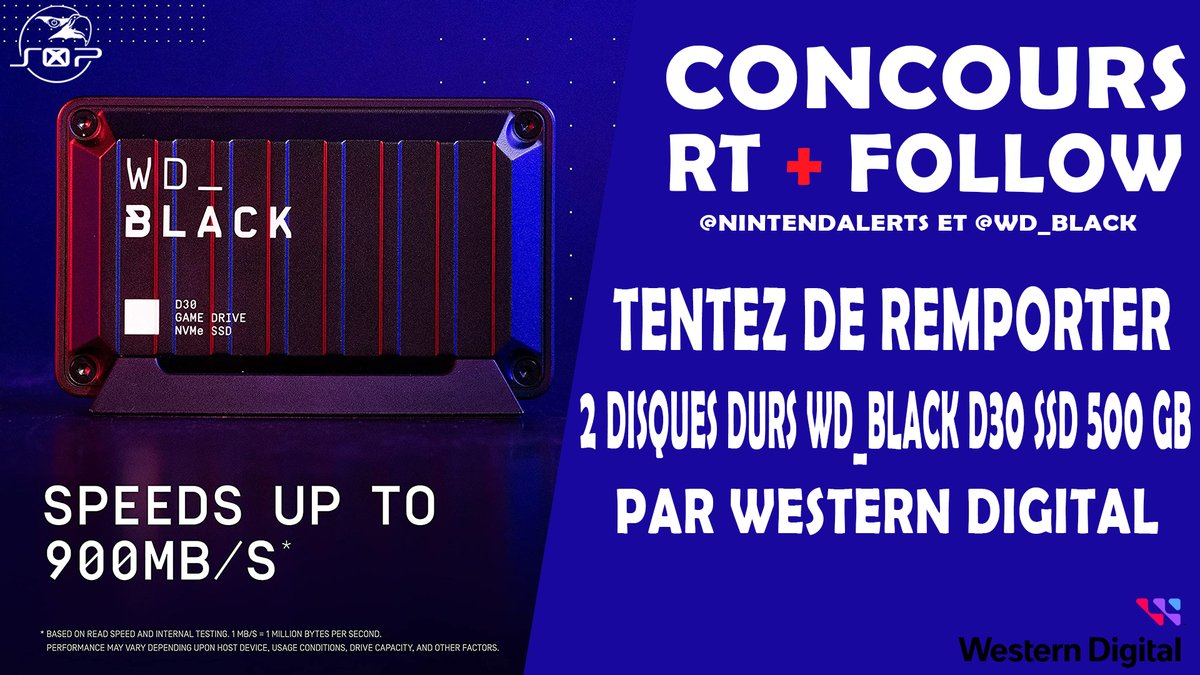 StationOfPlay's tweet image. #Concours : 2 disques durs externes SSD 500 Gb WD_BLACK D30 à gagner ! 
Pour participer : Follow @StationOfPlay et @wd_black + RT ce tweet ! Fin le 07 juillet ! 
Retrouvez le disque dur WD_BLACK D-30 ici ► amzn.to/3u4HN9k