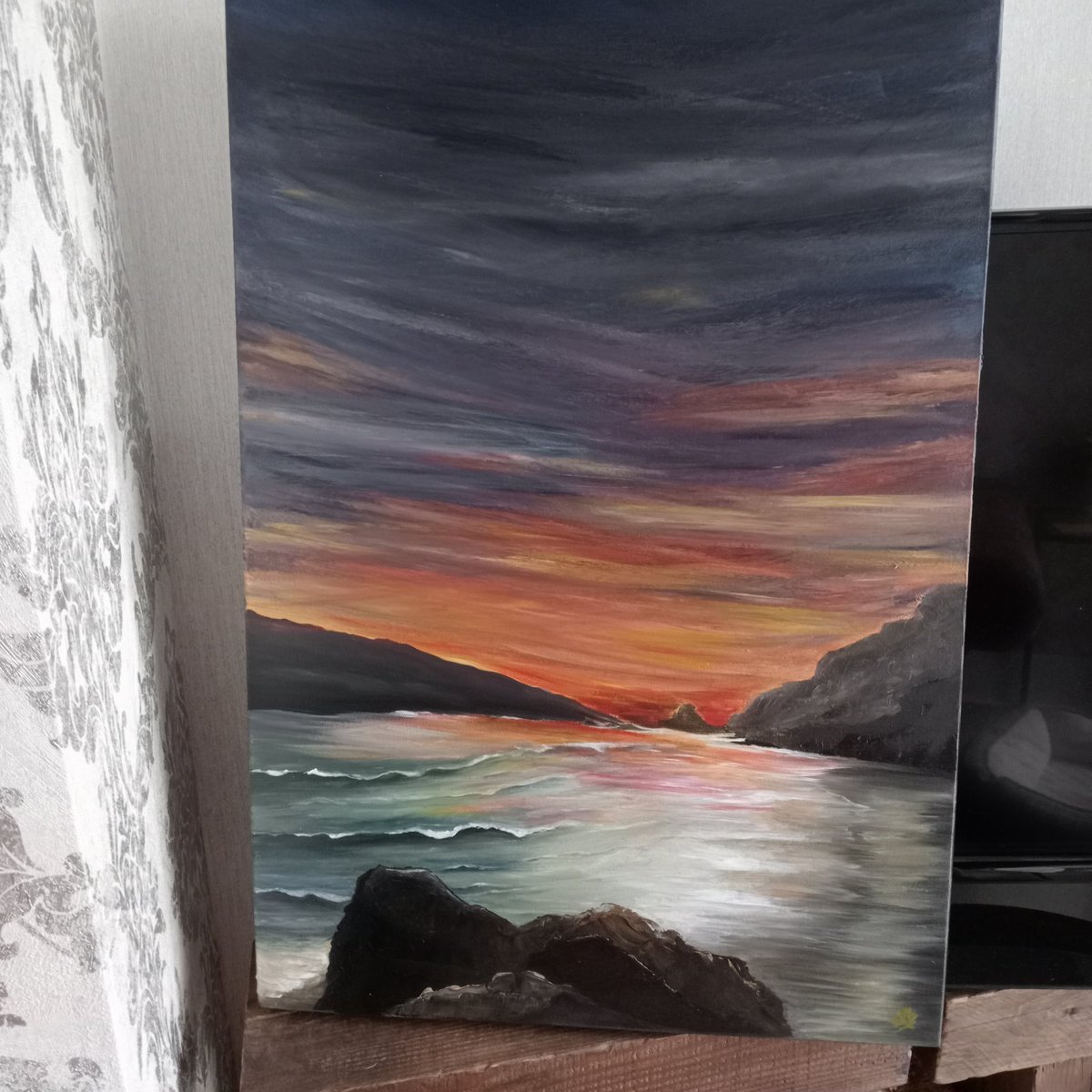 sam3bish's tweet photo. Monday's painting😀 https://t.co/IhAJwbLMam