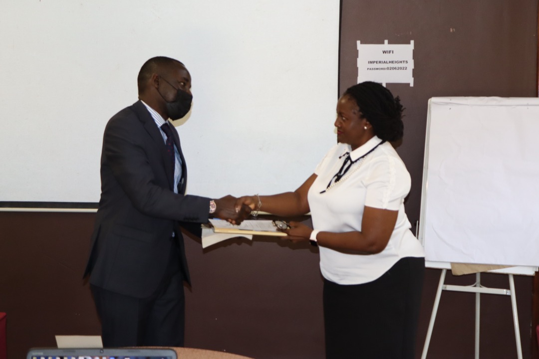 The Permanent Secretary @mtic_uganda @SsaliGeraldine swore in the new Board of @uwrsa today at Imperial Heights Hotel in Kampala. #TradeAndIndustryUg