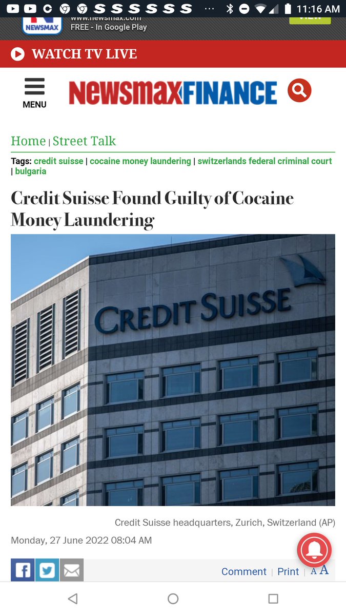 Credit Suisse has been Found Guilty of Cocaine $ Laundering🏴‍☠️👀