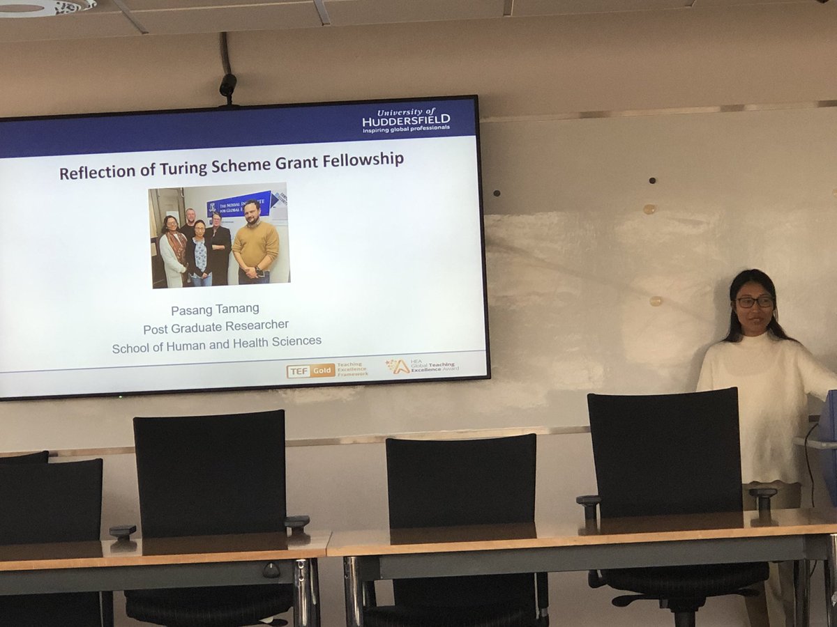 SimkhadaBibha's tweet photo. Pasang sharing her reflection after her Turing Fellowship @WeLoveResearch @HuddersfieldUni @PadamSimkhada @EvanTeijlingen @pasangdt #PGR #pgrstudy https://t.co/Cebf4DcXJ1