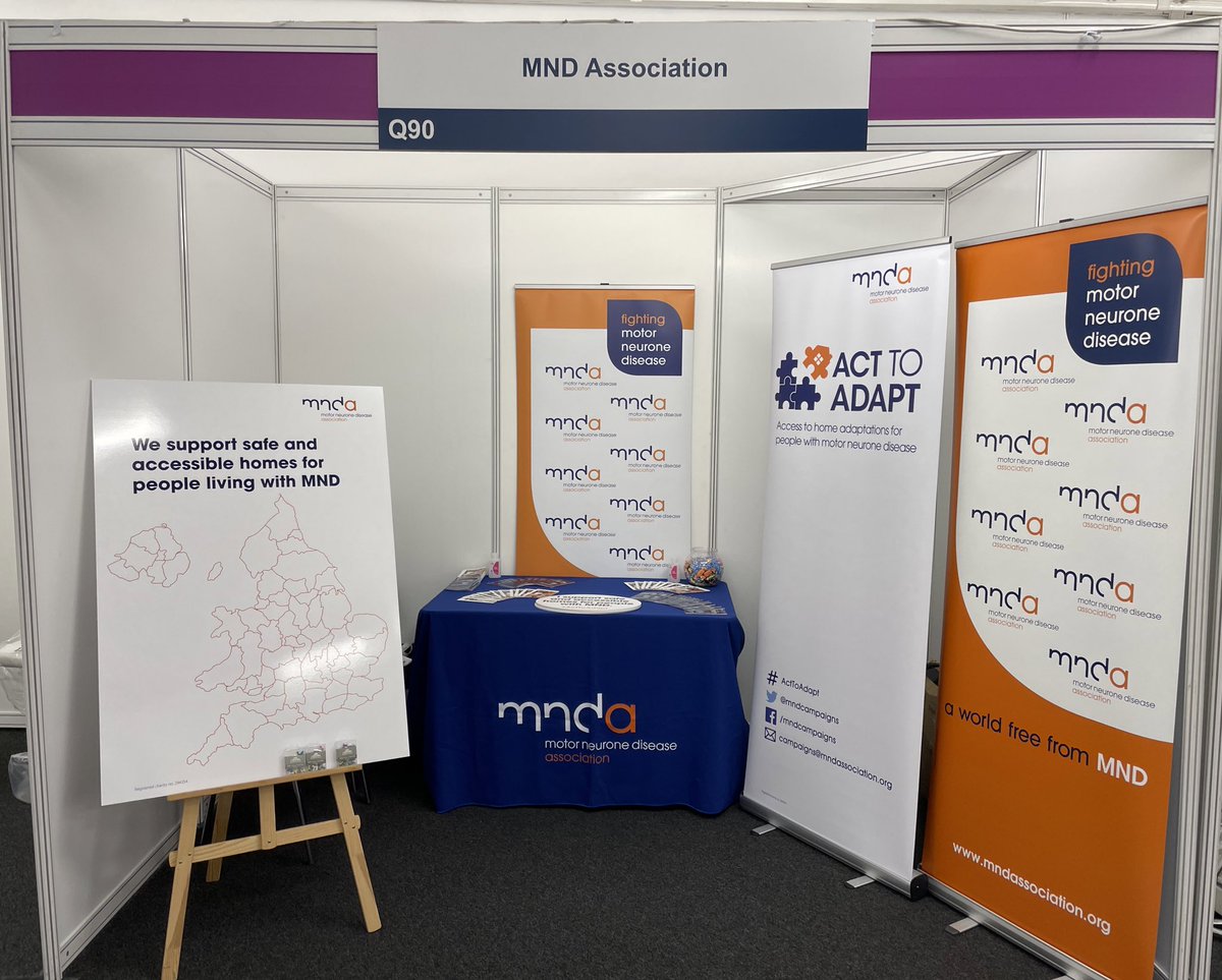mndcampaigns's tweet photo. The calm before the storm at the LGA Conference in Harrogate. 

We’ll be speaking to councillors from @LGA_Labour @LGACons @libdemlocalgov @LGA_Independent, raising awareness of #MND and asking them to support the #ActToAdapt campaign. 

#LGAConf22 #BuildBackLocal #LocalGov https://t.co/TNX8IWo1Hp
