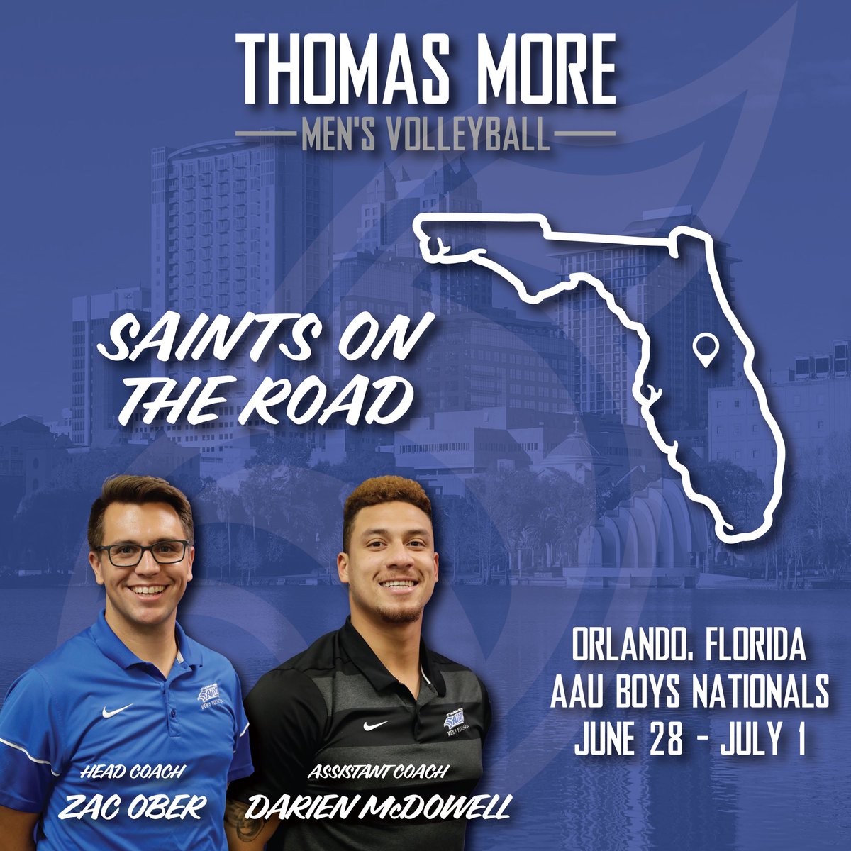 Saints_MVB's tweet photo. Keep an eye out for Coach Zac and Coach D in Orlando this week! Send us your play schedules and we will come by.
#theBrotherhood #TMUMVB https://t.co/JFjWxQj1X5