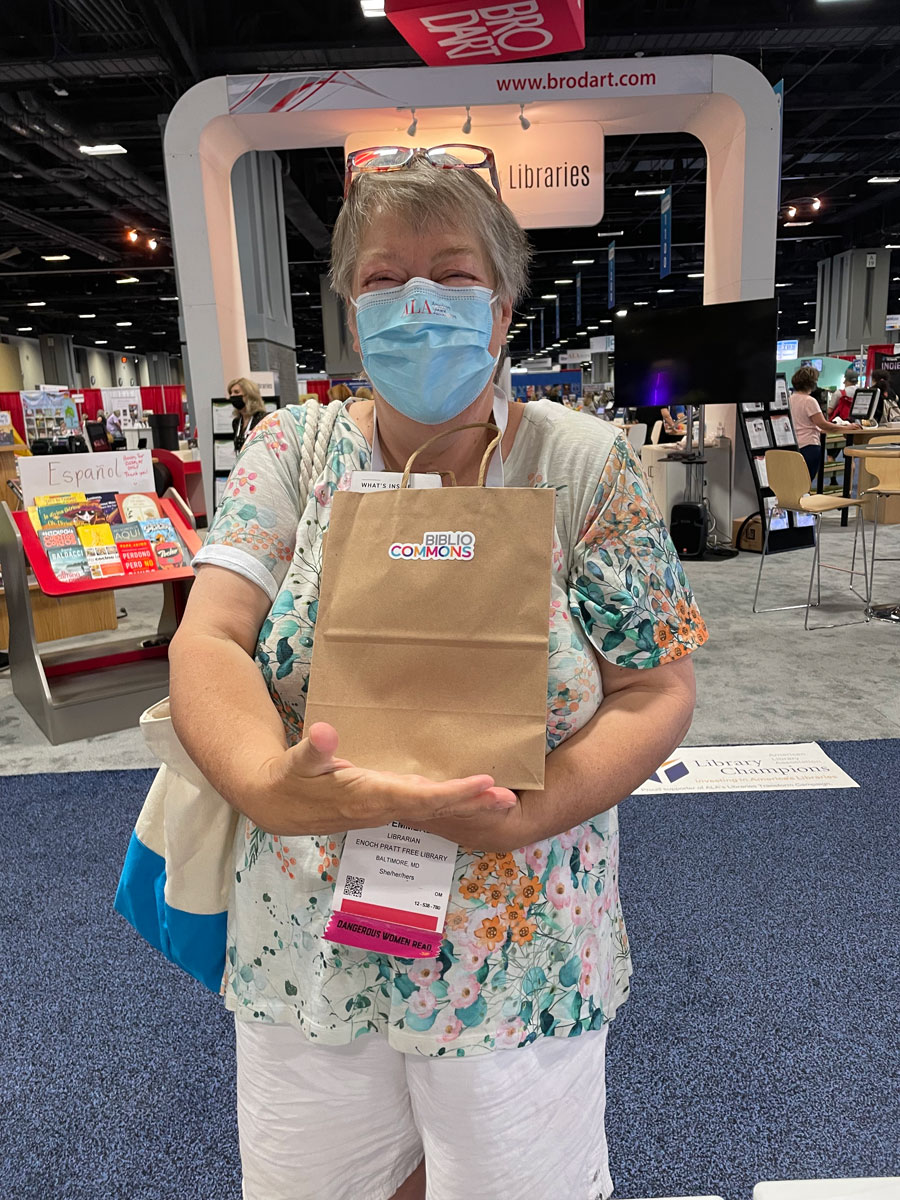 bibliocommons's tweet photo. More happy #ALAAC22 Gift Pack winners! Congratulations! 🙌 #PublicLibraries #OnlineCatalog #DiscoveryLayer #WebsiteBuilder #ALAAC2022 https://t.co/i6GgRLOdh7