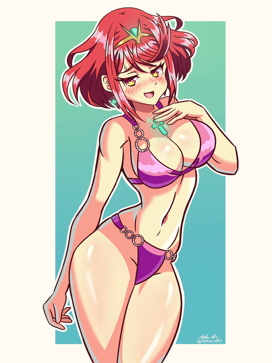 Pink Bikini Pyra (Commission) 👙
#Xenoblade #xenoblade2