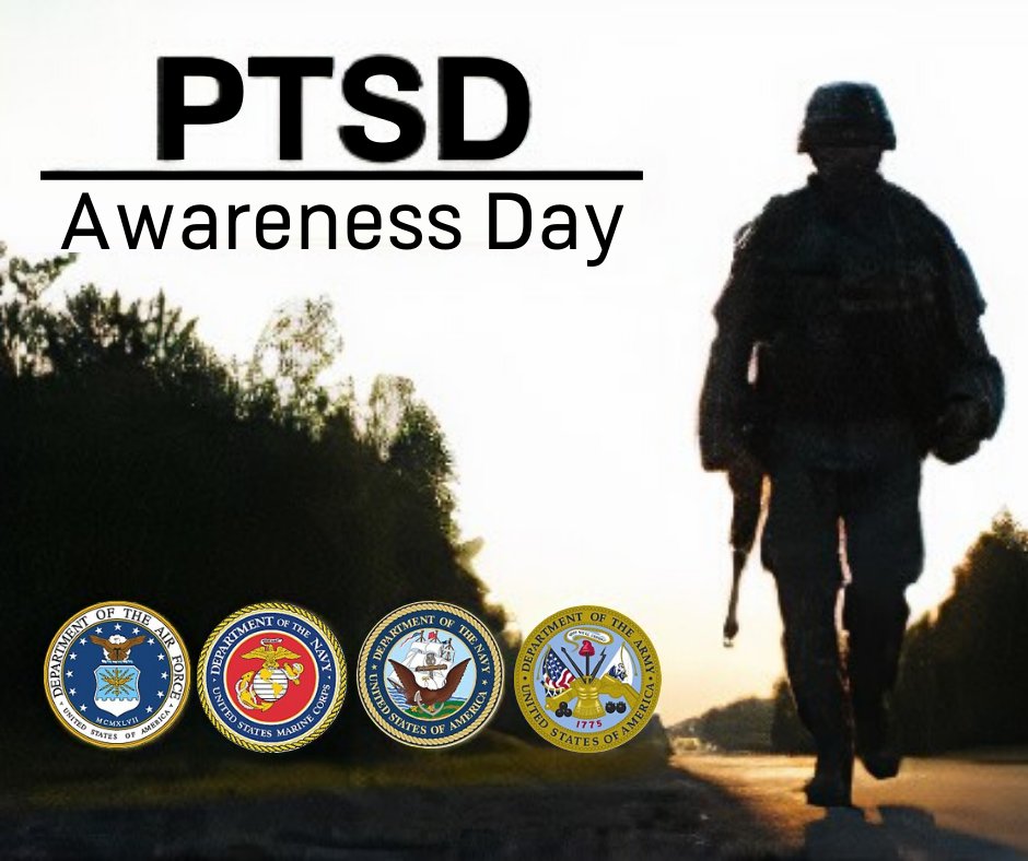 Today on #NationalPTSDAwarenessDay, we encourage you to: raise awareness about PTSD issues, reduce the stigma and help ensure those suffering receive proper treatment.

If you or someone you know is struggling with PTSD, find help here: health.mil/ptsd
#PTSDAwarenessDay