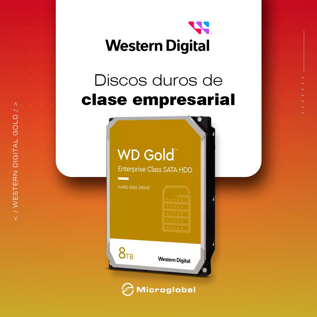 Western Digital Gold > El #discoduro que necesitan tus clientes. Gran capacidad de almacenamiento y mejora en el rendimiento asegurado. 💿 

Más info en nuestra web ➡ microglobal.com.ar 

#Microglobal #WesternDigital