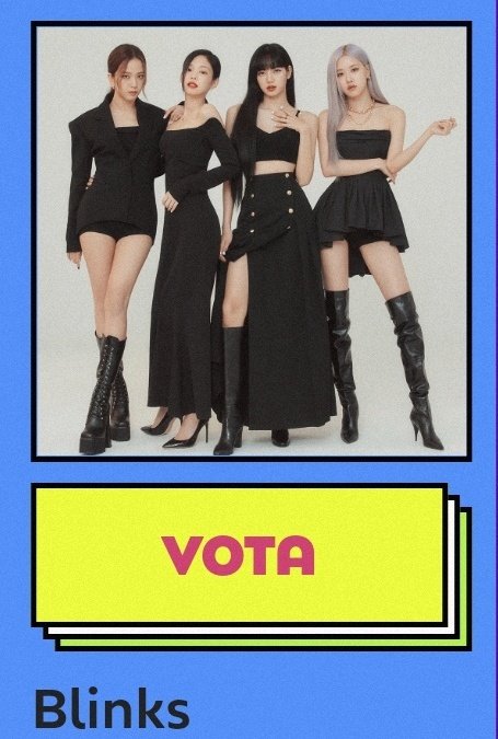 BlinkVotingCrew's tweet photo. 📣 BLACKPINK is nominated in TWO (2) categories at the KIDS' CHOICE AWARD MEXICO(🇲🇽).

✓ FAVORITE K-POP GROUP
✓ MASTER FANDOM

📝 We can vote via Twitter tags and Website.

Vote here:
🔗: https://t.co/bzmkyjRRPt

I vote #BlackpinkKpop and #BLINKS at the #KCAMexico (@BLACKPINK) https://t.co/eeQzAShzgh