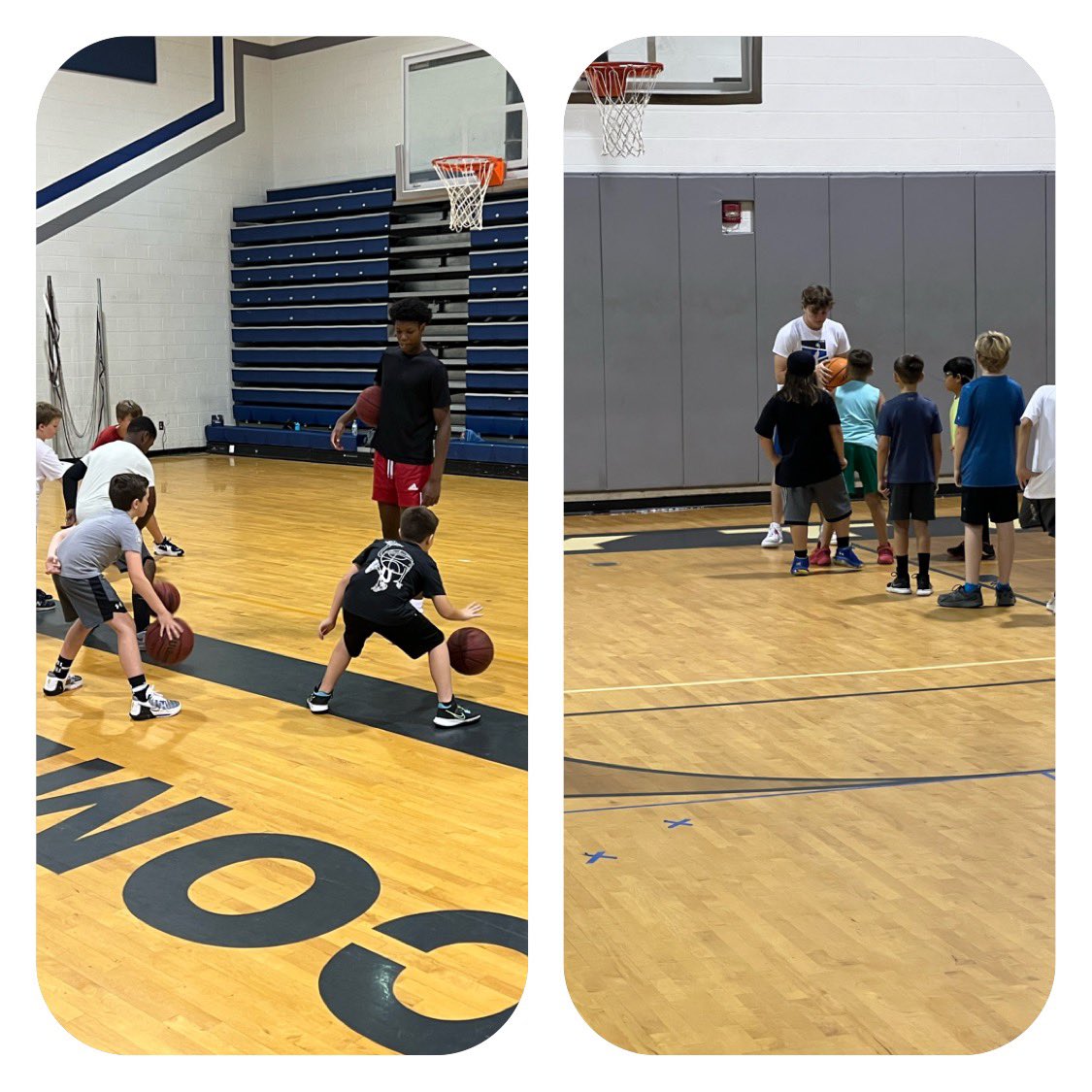 Clayton_BBall's tweet photo. Day 1 of Clayton Basketball School https://t.co/QH3CGWh6qb