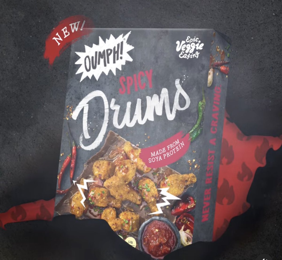Putting real zing into your snacking. Filling a gap in your plant based eating menu with <a href="/eat_oumph/">eat_oumph</a> Spicy Drums! Now available <a href="/sainsburys/">Sainsbury's</a> 💥 
#meatfreemonday #snacking
