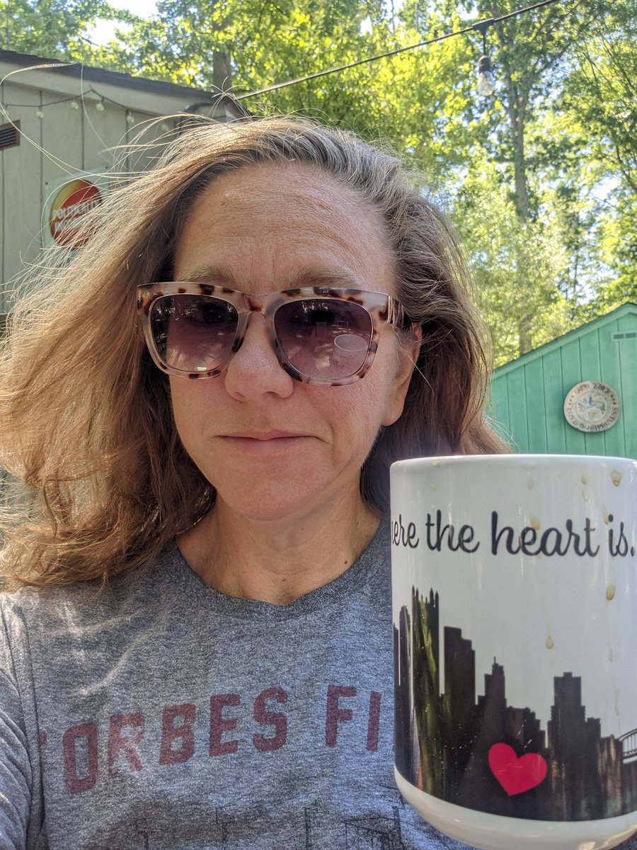 @KFrohliger Hey kids, Mrs Holby is using my #bwcreations club mug on this beautiful morning at camp❤️