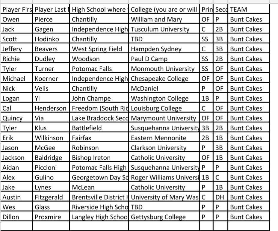 LSBR11's tweet photo. These rosters are good, players from this season and season's past. #NVCL kicks off this afternoon pending weather. Game one at Madison HS. Bunt Cakes v. @NvclGators 4:15 PM. Published rosters. (Could be changes) https://t.co/B7FNbQQP8M