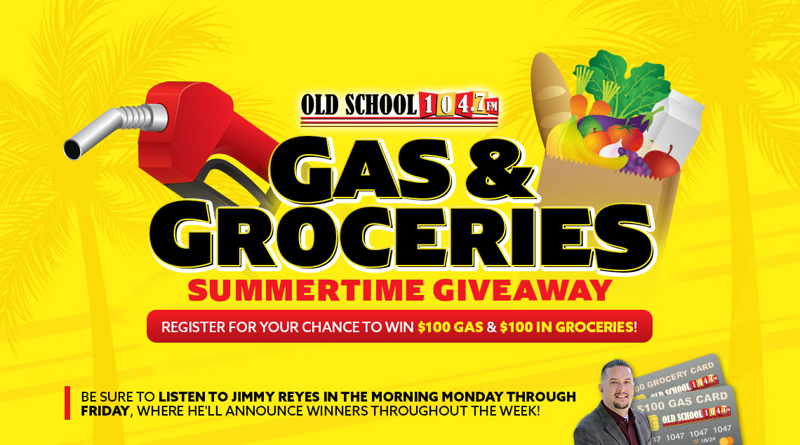 oldschool1047's tweet photo. Win $100 in FREE Gas AND $100 in FREE Groceries to fuel your Summer plans! Register NOW at https://t.co/XokgqV1UAP for your chance to win, then make sure to listen to @DJJimmyReyes in the Morning Monday through Friday, where he'll announce winners throughout the week. Good luck! https://t.co/ajNtHw3sZF