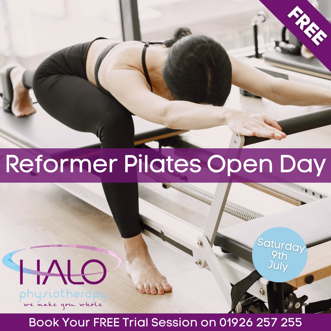 Come and try Reformer #Pilates for FREE at a special Halo Open Day on Saturday 9th July! Find out more and book your trial session here: halophysio.co.uk/reformer-pilat…