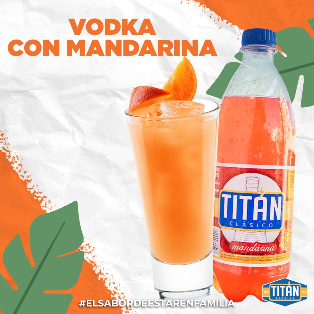 RefrescoTitanmx's tweet image. Pasa los mejores momentos con Refresco Titán, solo necesitas estos sencillos ingredientes para hacer tu Vodka con Mandarina.🍸🍊

Ingredientes:
150 ml Refresco Titán sabor Mandarina 
50 ml Vodka
20 g Mandarina
180 g Cubitos de hielo